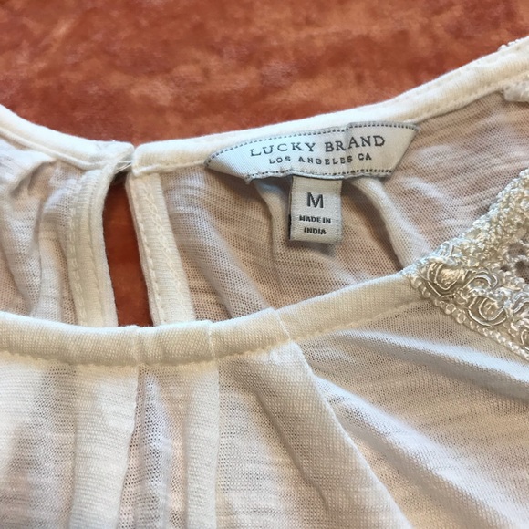 Lucky Brand ⚜️ Open Knit Cap Sleeve Heathered Top - Picture 10 of 12